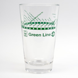 CTA Green Line Pint Glass CTA Green Line Pint Glass