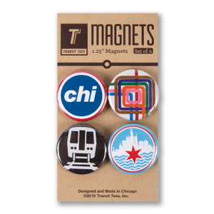 Chicago Transit Round Magnet Pack Chicago Transit Round Magnet Pack