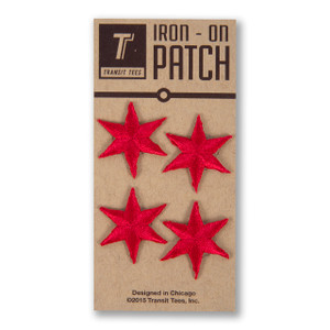 Chicago Red Star Patches - Small 4 Pack Chicago Red Star Patches - Small 4 Pack
