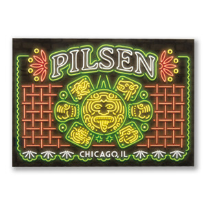 Pilsen Neon Neighborhood Postcard Pilsen Neon Neighborhood Postcard