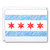 Chicago Sketch Flag Greeting Card Chicago Sketch Flag Greeting Card