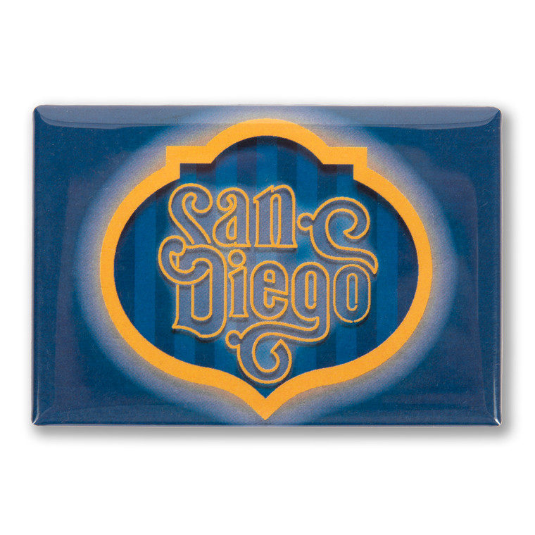 San Diego Gas Lamp 3" x 2" Magnet - Blue