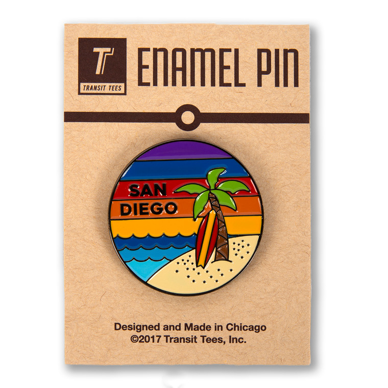 San Diego Beach Enamel Pin