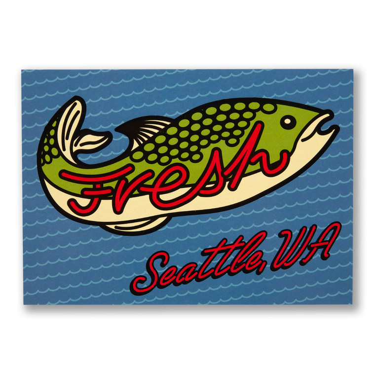 Fresh Fish Sign Postcard