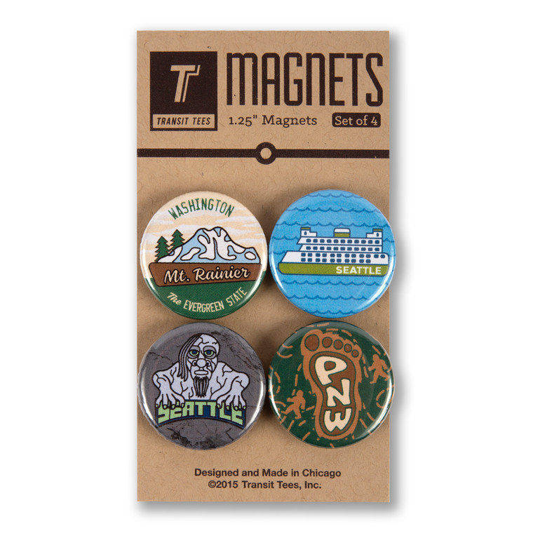 Seattle Adventure Round Magnet Pack