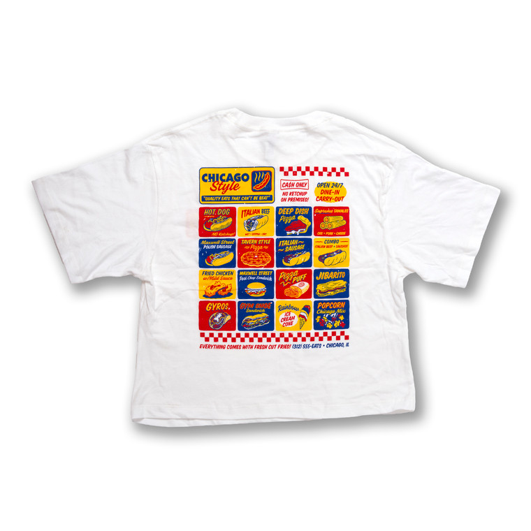 Chicago Style Eats Crop Top Tee - Women's