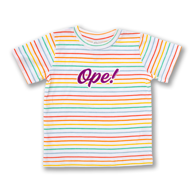 Ope! Toddler Tee - Rainbow Stripe 