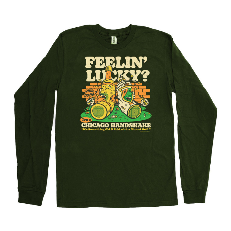 Feelin' Lucky Chicago Handshake Long Sleeve - Unisex
