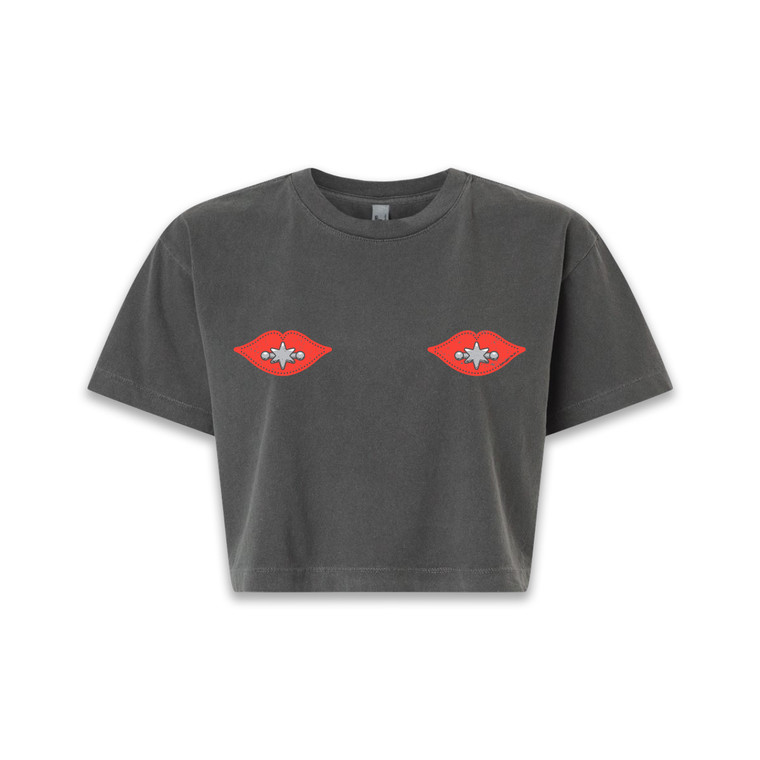Pierced Lips Crop Tee