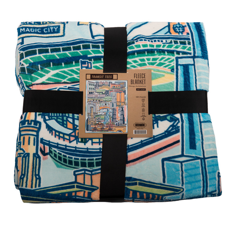 Chicago Architecture Fleece Blanket
