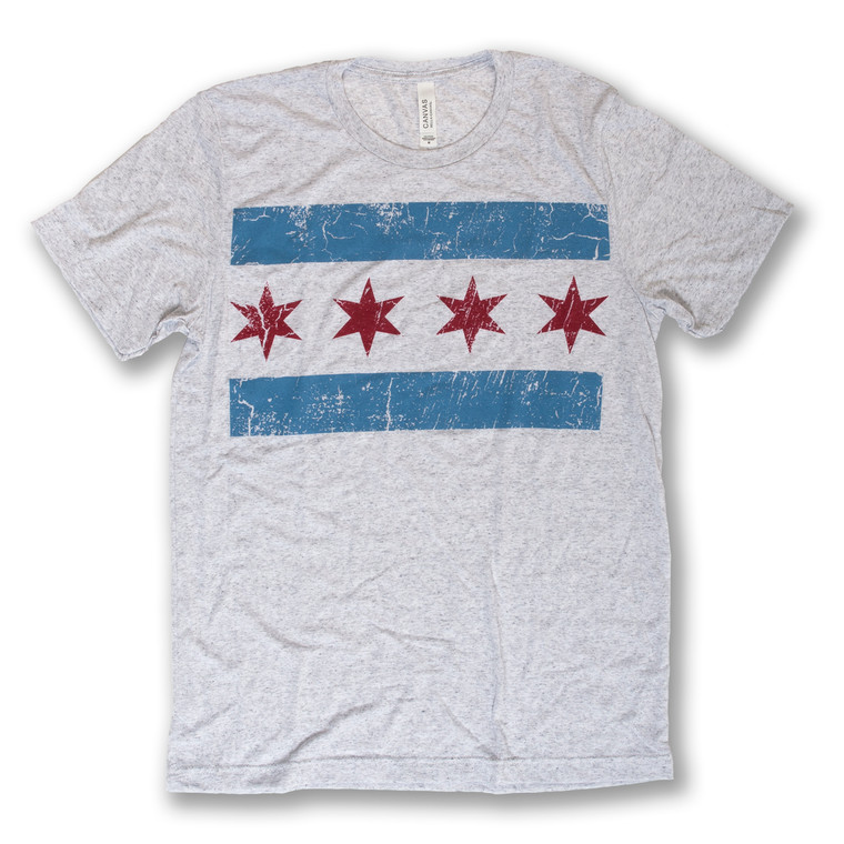 Distressed Chicago Flag Tee - Unisex