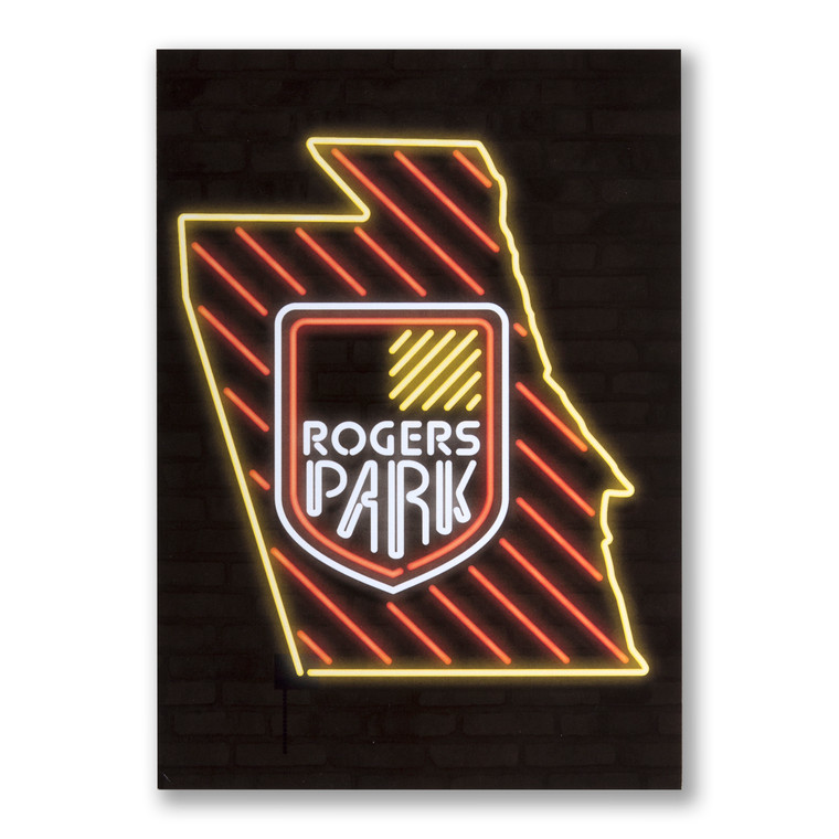 Rogers Park Neon Neighborhood Postcard