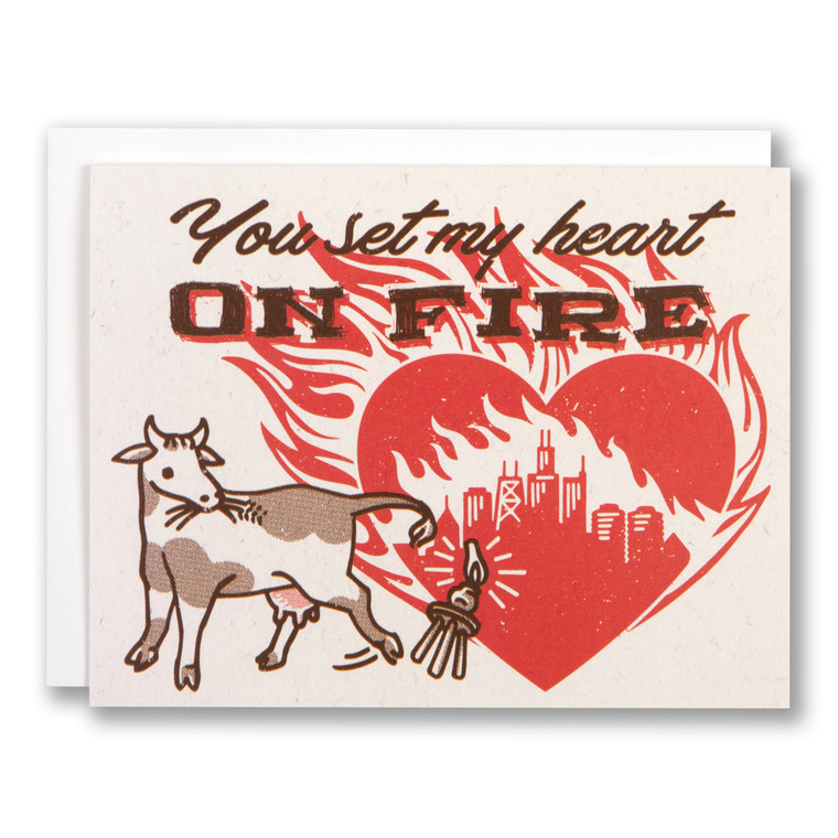 Heart on Fire - Greeting Card