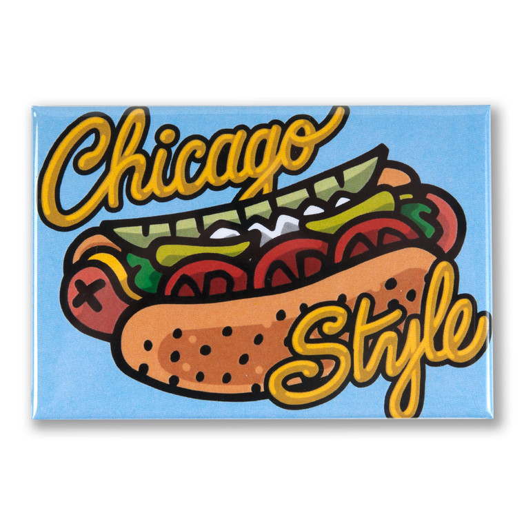 Chicago Style Hot Dog 3" x 2" Magnet