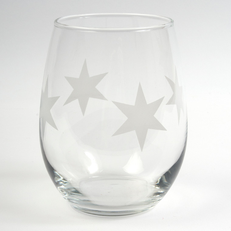 Chicago Stars Wine Glass