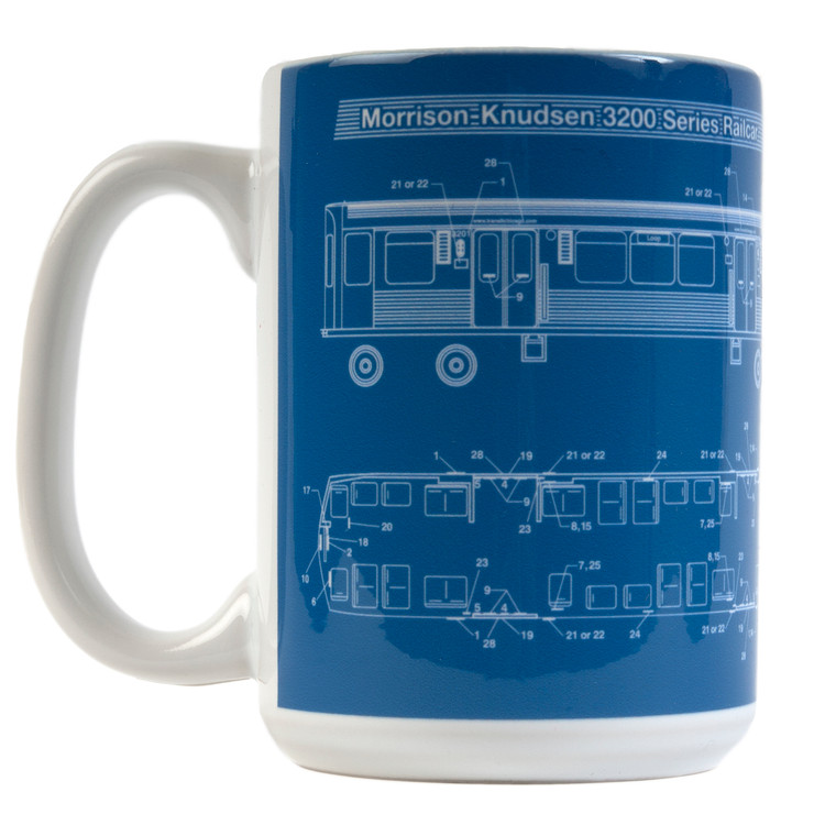 El Train Blueprint Schematic Mug