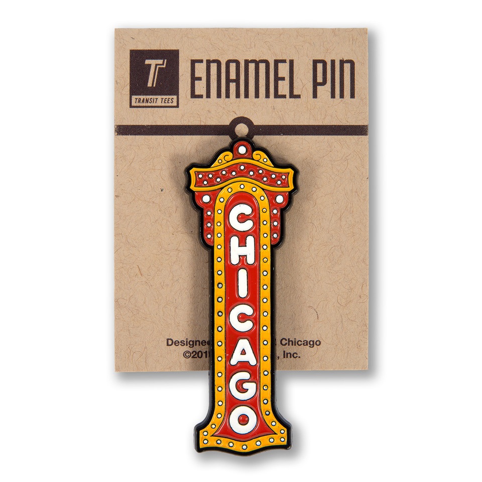 Chicago Theater Sign Enamel Pin