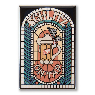SCHLITZ シュリッツ ライトサイン ステンドグラス調 時計 ビンテージ Schlitz Stained Glass 3