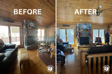 Sliding door before/after window film comfort result