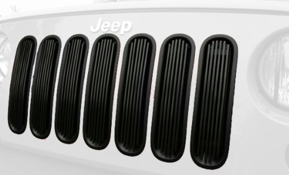 07-Current JK Billet Grille Inserts (Black)