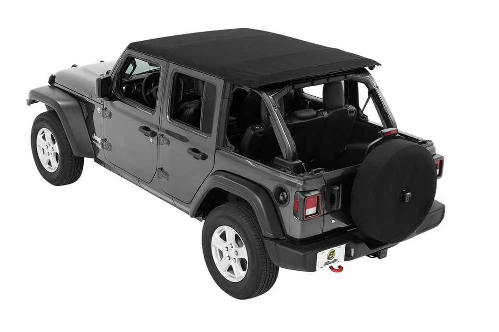 Trektop® Slantback Soft Top Jeep 2018-2021 Wrangler JL 4-door in Black  Diamond - Collins Bros Jeep