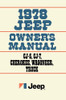 1978 Jeep CJ Cherokee Wagoneer All Models Factory Owners Manual