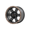 Rough Country 79 Series Wheel | One-Piece | Semi Gloss Black w/Bronze Ring | 18x9 | 5x5.5 | -12mm