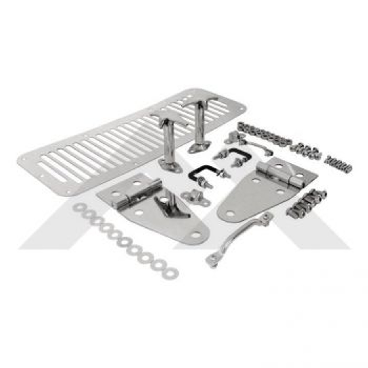 '76-'95 CJ YJ Stainless Hood Set