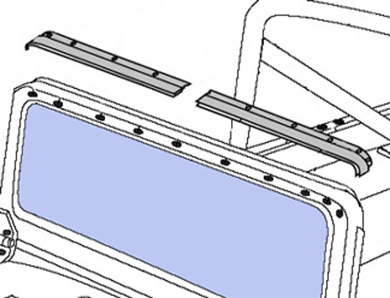 '76-'95 CJ/YJ Windshield Channel (2 piece)