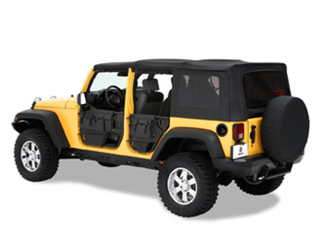 '07-'18 JK Wrangler Element Front Upper Doors (35 Black Diamond)