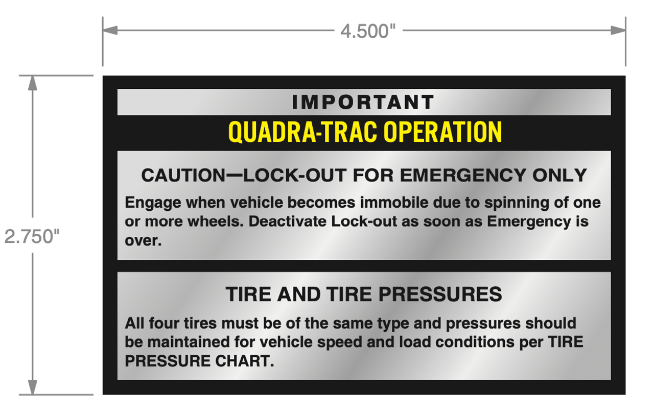 Quadra Trac Decal