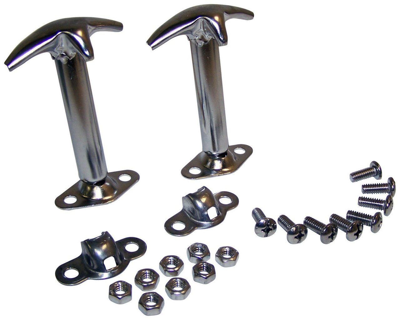 '42-'95 CJ/YJ Stainless Hood Latch Kit