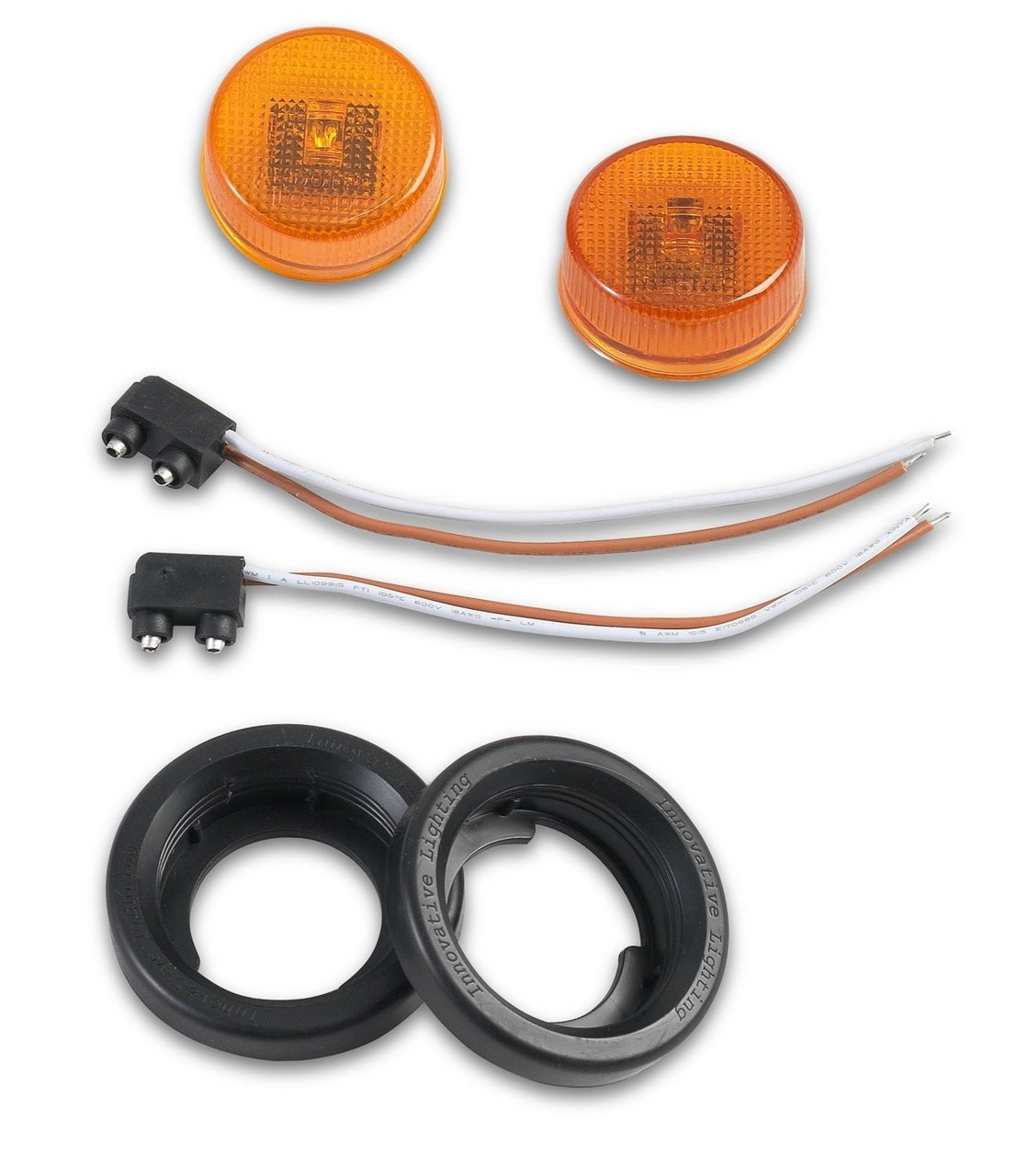 Amber LED 2.5" Front Side Marker Light Kit