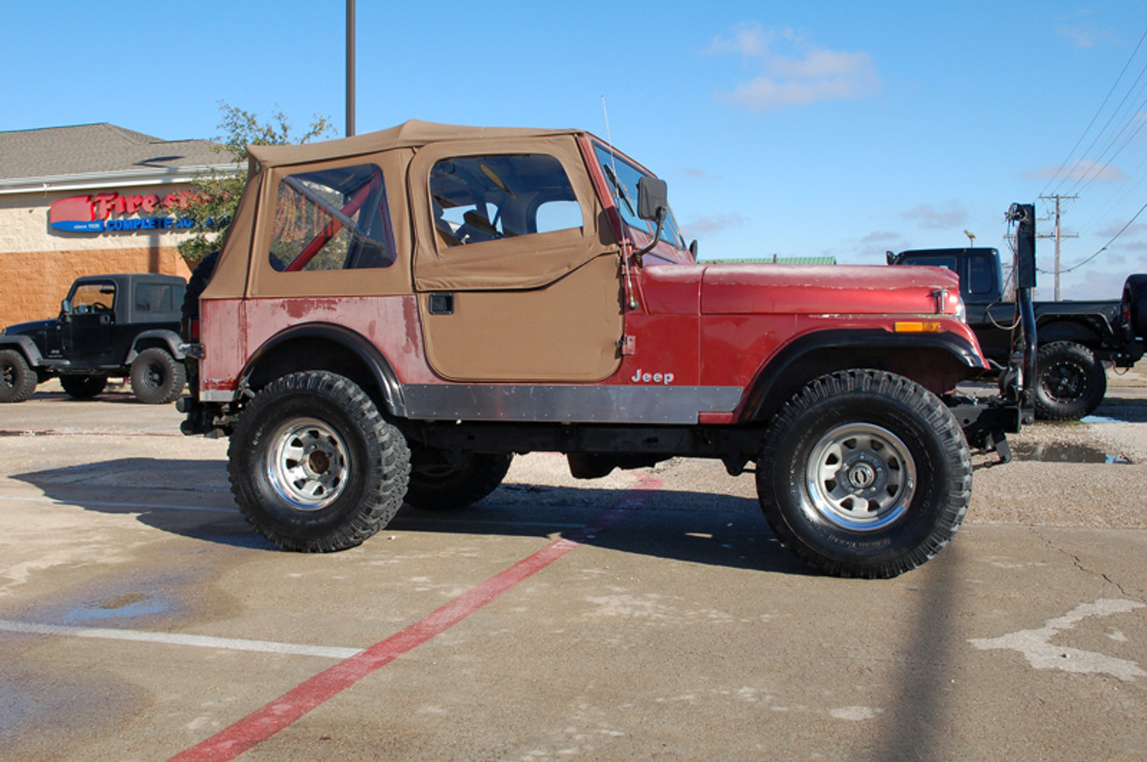 SOLD 1985 Jeep CJ-7 color code 5C Red Metallic Stock#114162