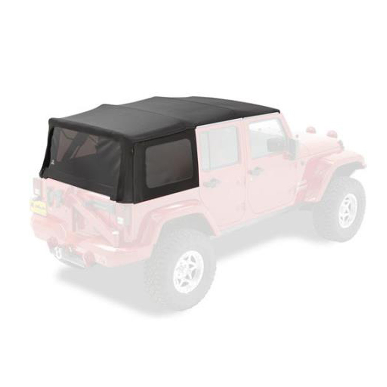 '10-Current JK Unlimited Acrylic Replace-a-Top, tinted windows, w/o upper door skins