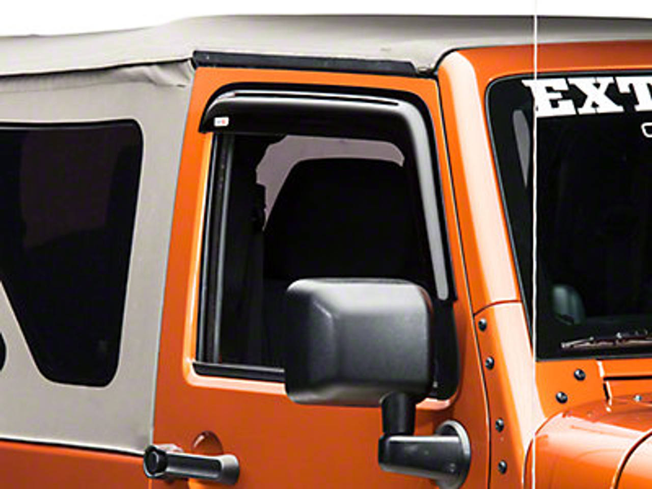 '07-Current JK 2dr Window Rain Deflectors (Smoked Acrylic)