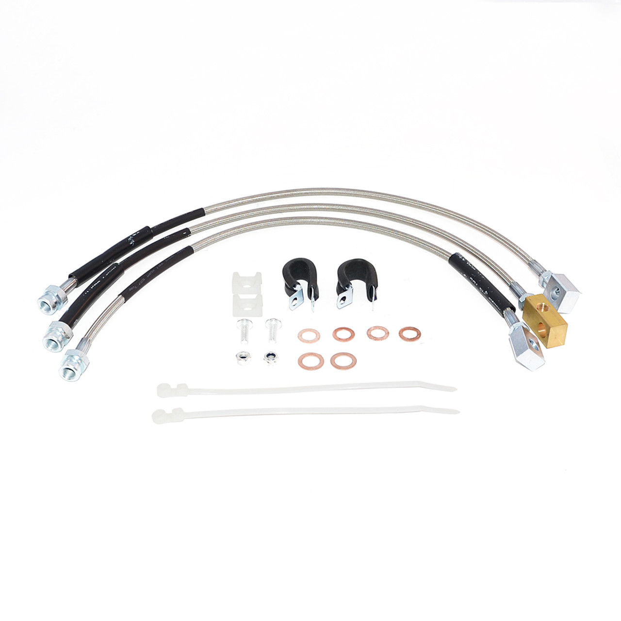 '82-'86 CJ Braided Steel Extended Brake Lines (Set)