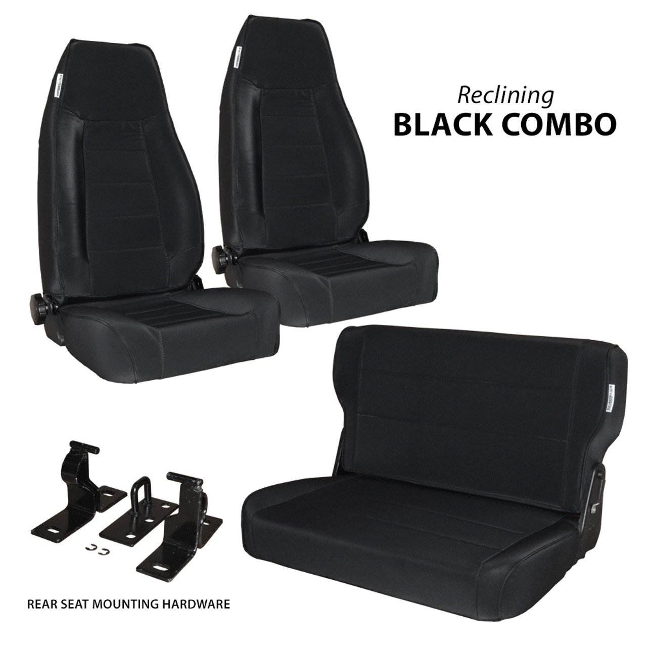 '76-'95 CJ/YJ 2-Reclining Front Seats w/ Rear Fold & Tumble