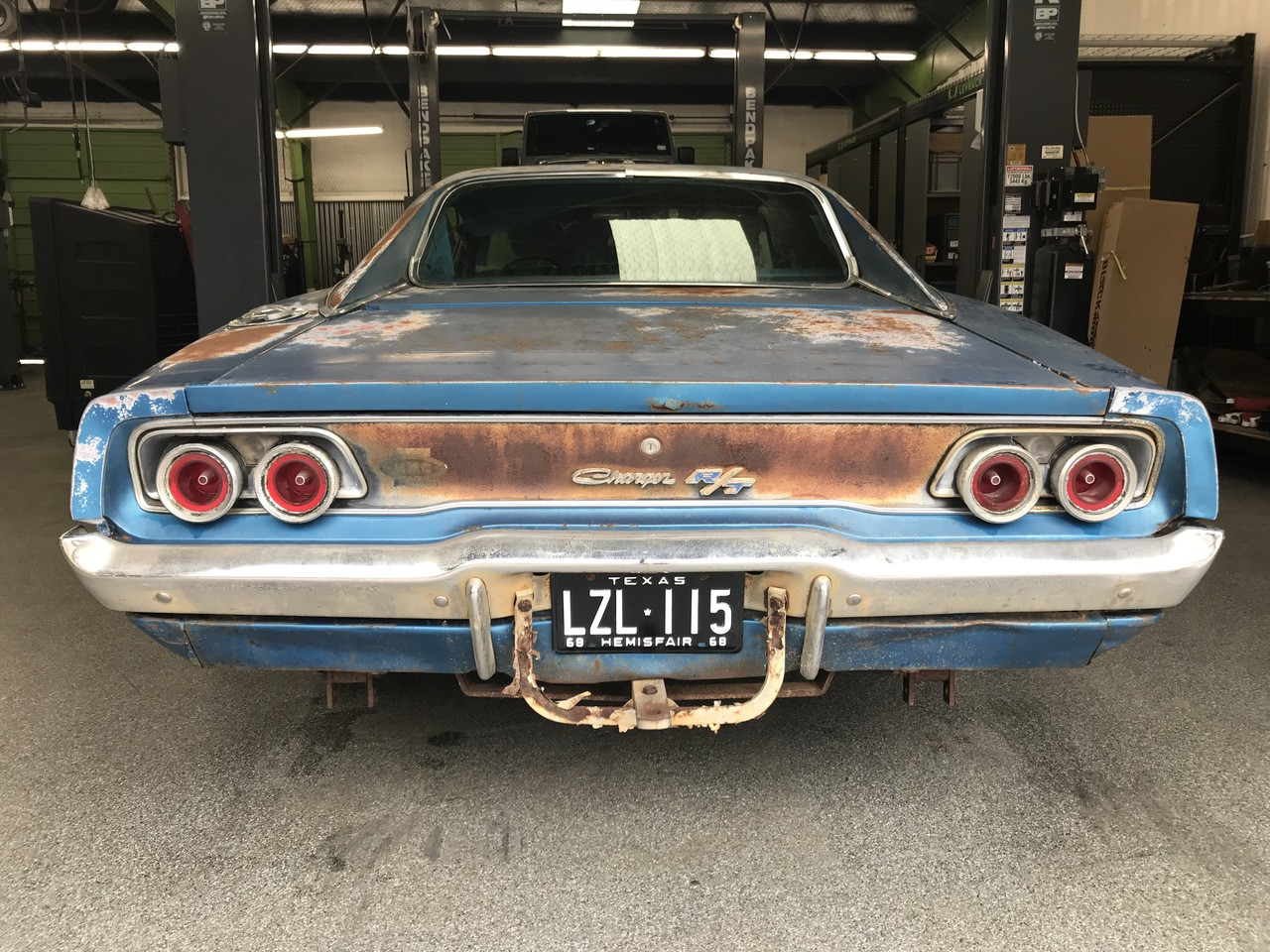 SOLD 1968 Dodge Charger project Blue  Stock# 205280