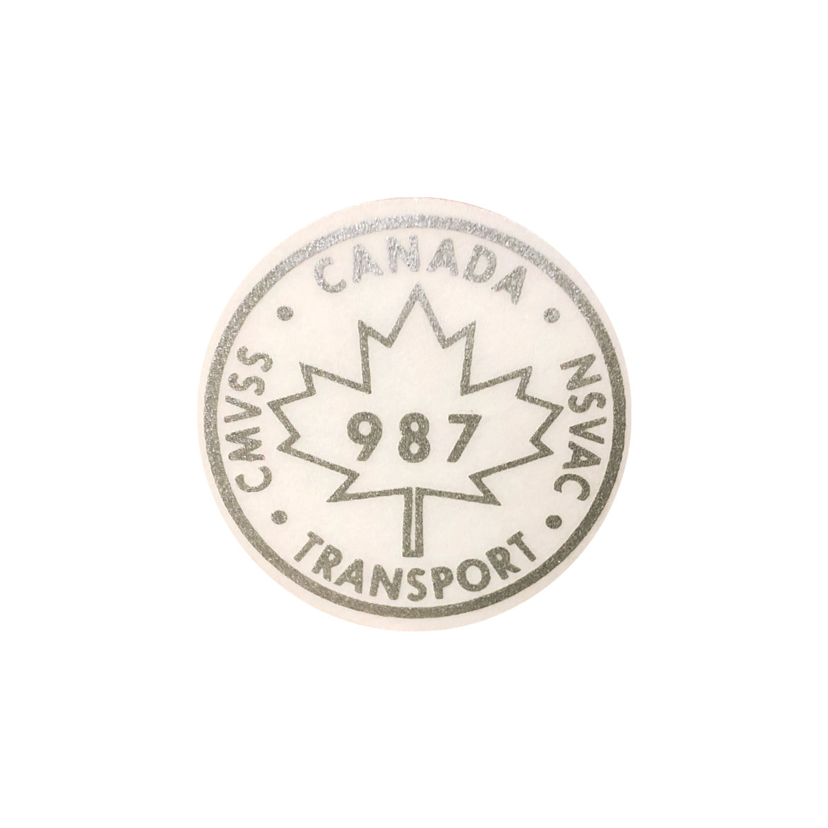 987 Canada Transport Decal (Clear/Silver) – CBJeep