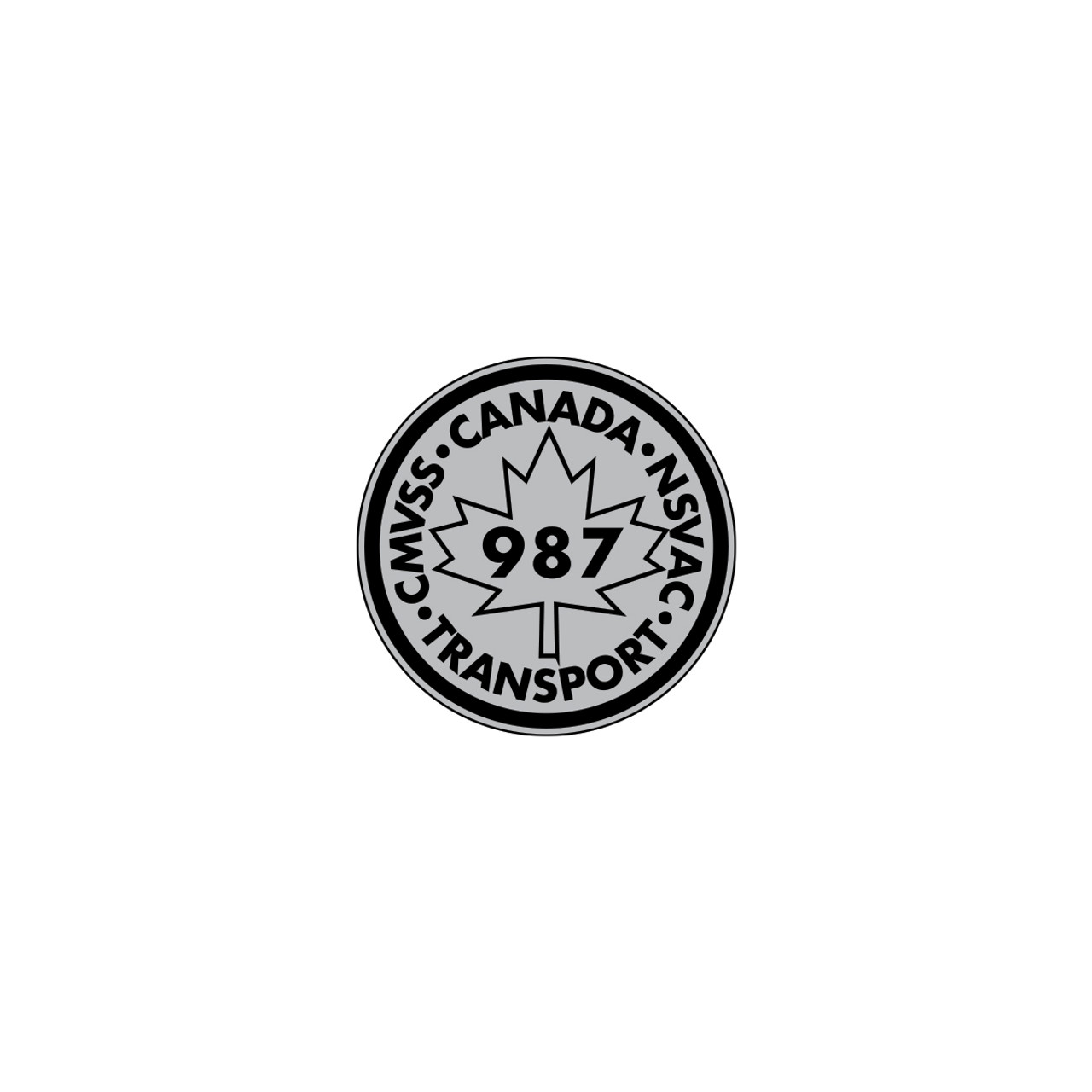 987 Canada Transport Decal (Black/Gray)