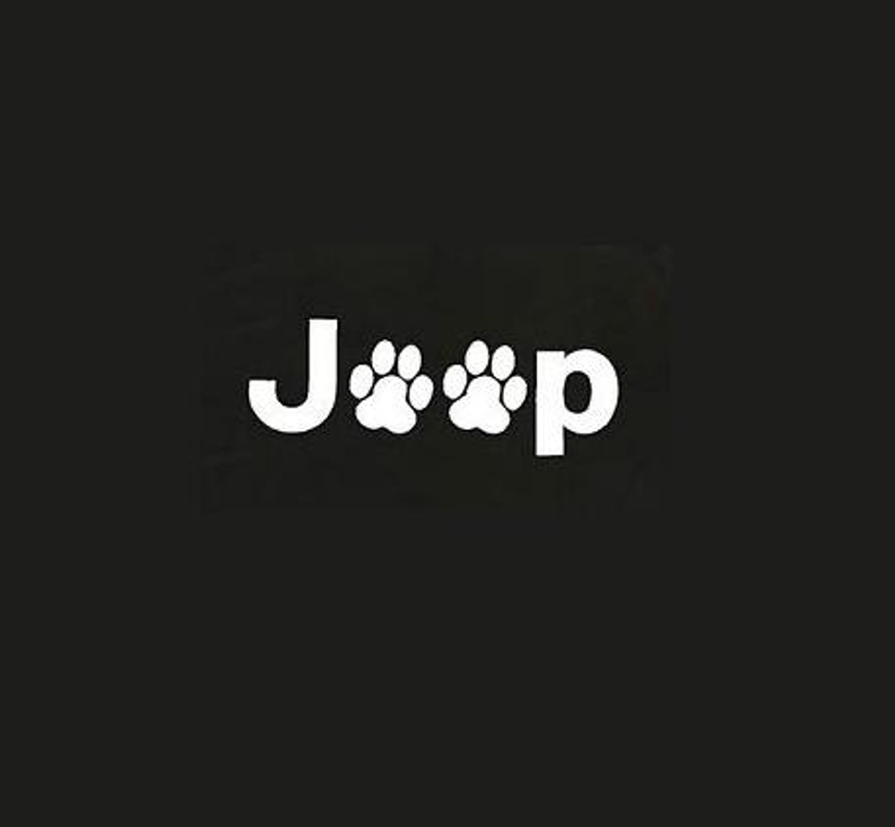 Jeep Paw Prints Sticker (White)