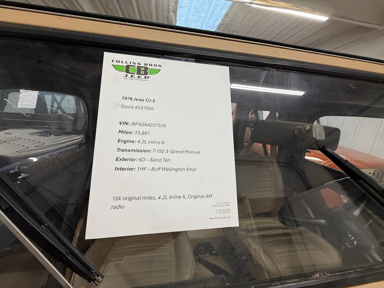 1976 Jeep CJ-5 - Stock # 037505