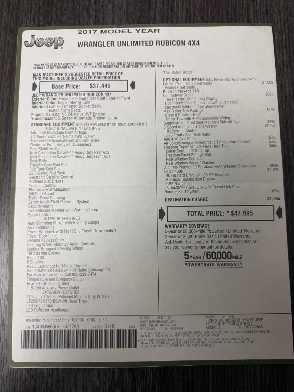 2017 Jeep JK Wrangler 250 AEV Conversion - Stock #674798