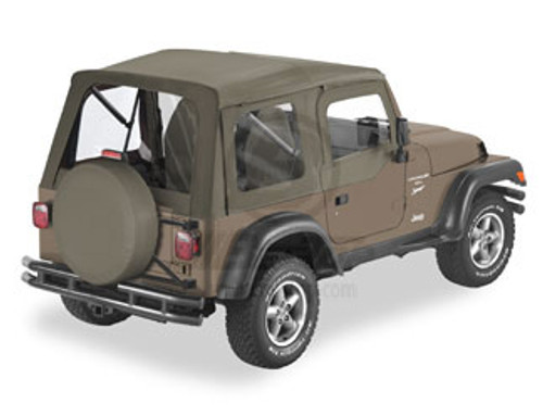 '03-'06 TJ Supertop w/Soft Upper Doors & Clear Windows (Khaki Diamond)