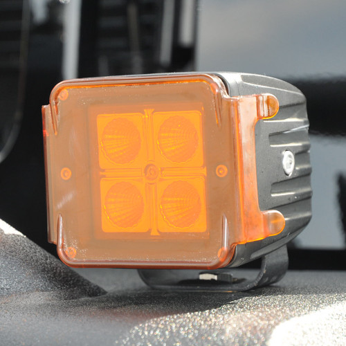 Amber Cover for 3" Square LED Lights (pair)