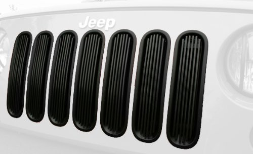 '07-'18 JK Wrangler Billet Grille Inserts (Black)