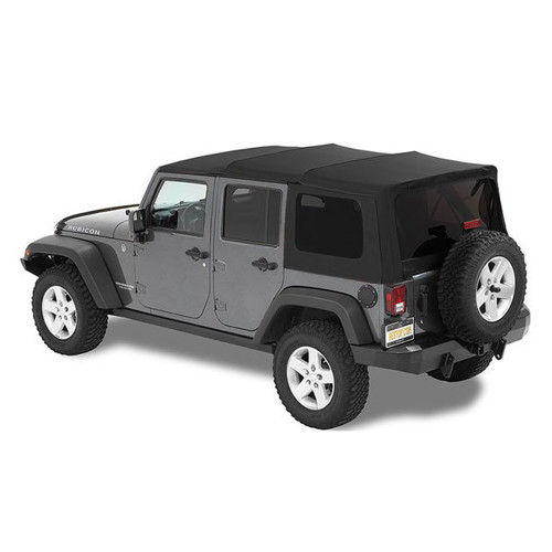 '07-'09 JK Unlimited Acrylic Replace-a-Top, tinted windows, w/o upper door skins