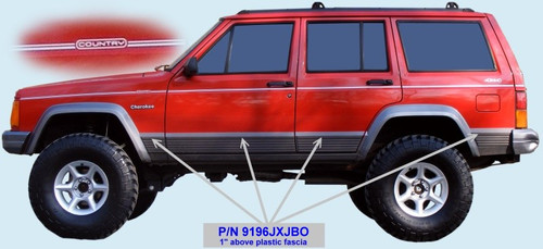 1993-96 Jeep Cherokee Country XJ Truck Decal Kit