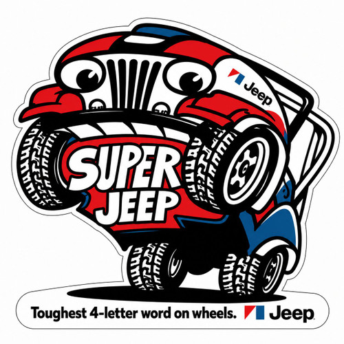 Wheelie Super Jeep Decal